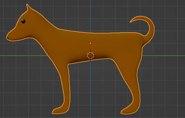 1. オブジェクトモードで体のメッシュを選択する 1. オブジェクトモードで体のメッシュを選択する