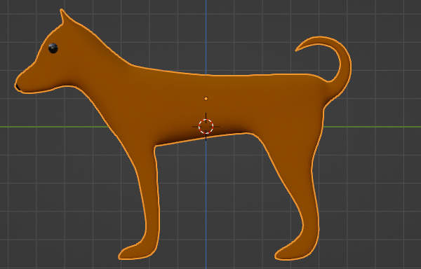 1. オブジェクトモードで体のメッシュを選択する 1. オブジェクトモードで体のメッシュを選択する