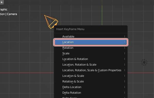 13. 50フレーム目のカメラの位置のキーフレームを登録 13. 50フレーム目のカメラの位置のキーフレームを登録