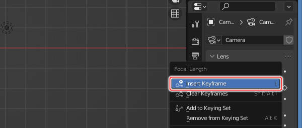 21. 100フレーム目のカメラの画角のキーフレームを登録 21. 100フレーム目のカメラの画角のキーフレームを登録