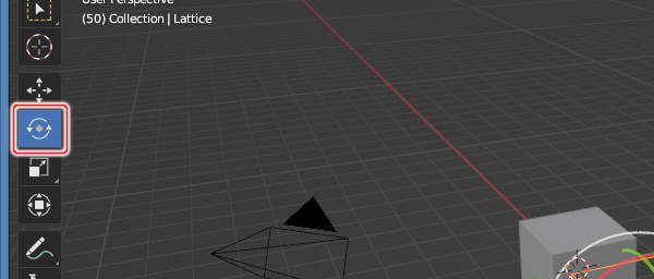 10. ツールバーの回転ツールを選択 10. ツールバーの回転ツールを選択