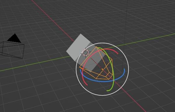 11. X軸を中心軸に45度回転する 11. X軸を中心軸に45度回転する
