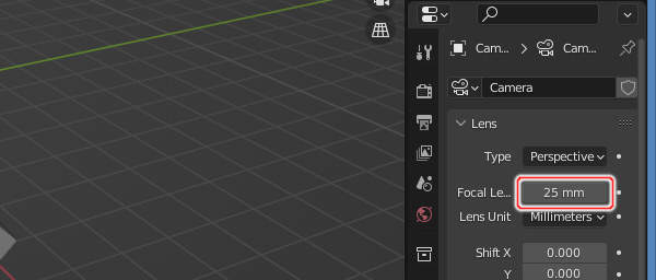 3. 画角を 25mm に変更する 3. 画角を 25mm に変更する